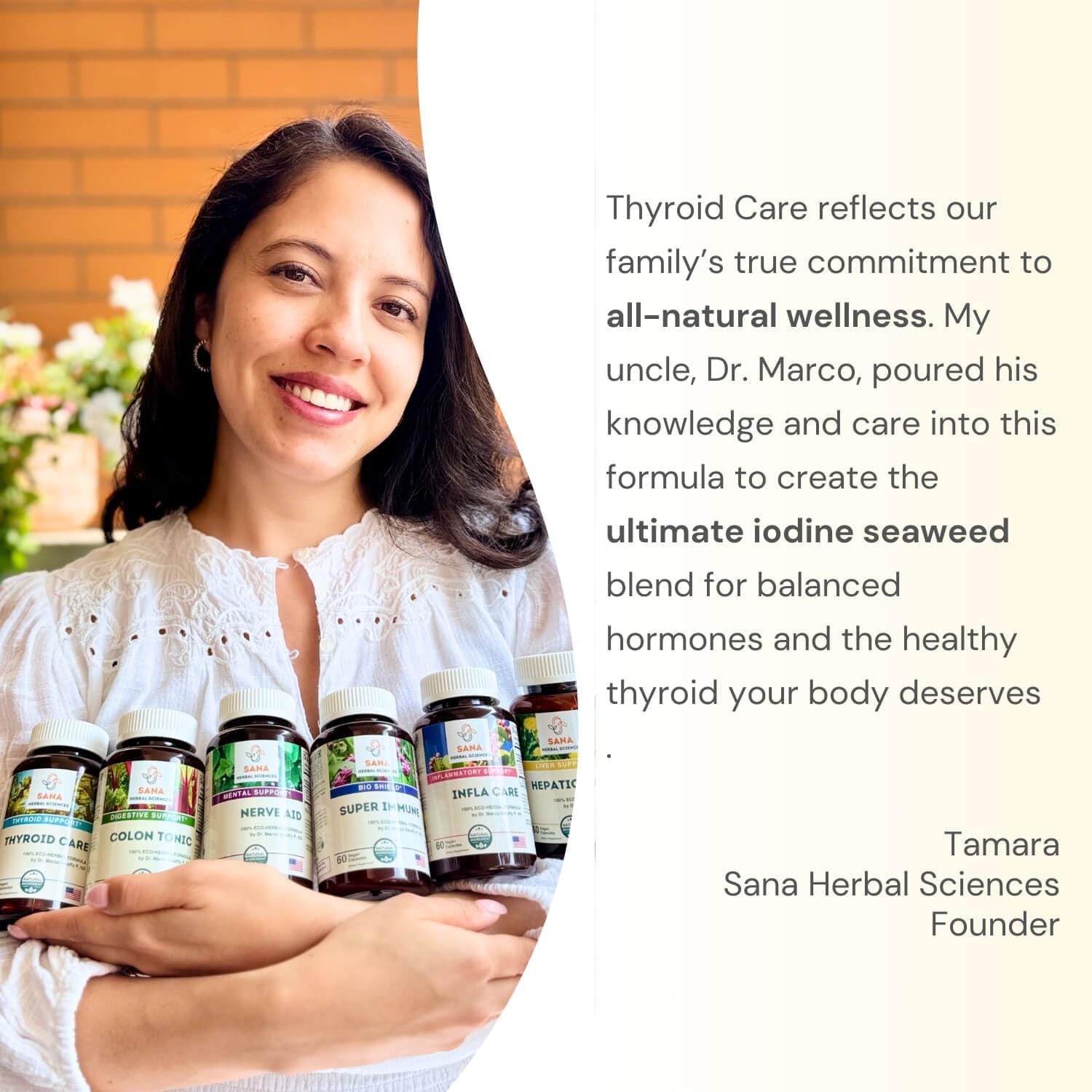 Sana Herbal Sciences Organic Sea Kelp Iodine Supplement for Hypothyroidism - 210mcg Natural Iodine - Supports Hormone Balance & Metabolism - 90 Capsules by Dr. Marco Sikaffy