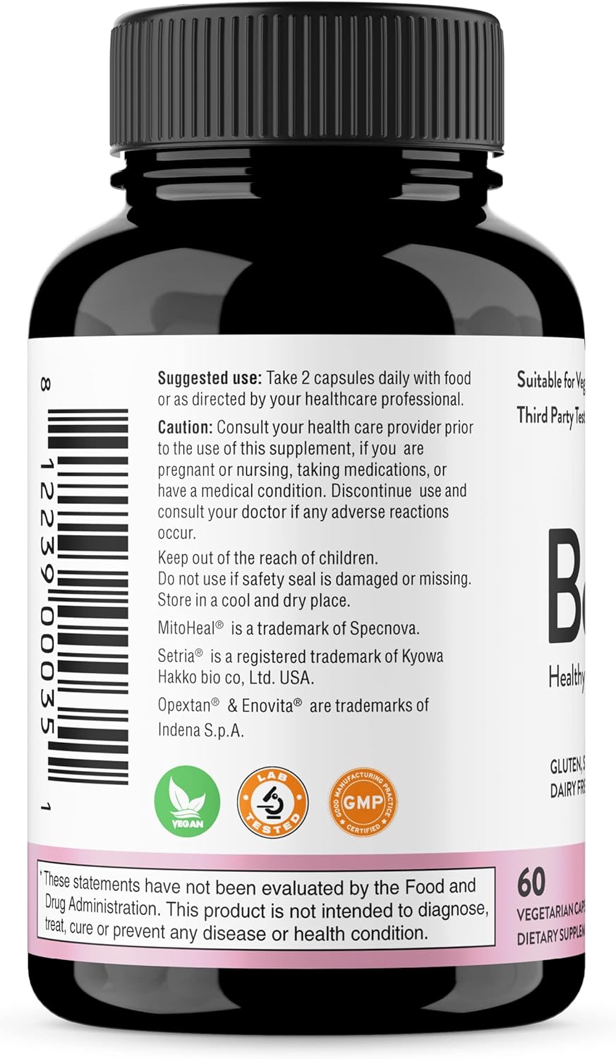 Sandhu's Beauty5 Capsules - 60 Vegetarian Capsules for Hair, Skin, and Nail Health - Supports Collagen Synthesis - Keto and Vegan Friendly