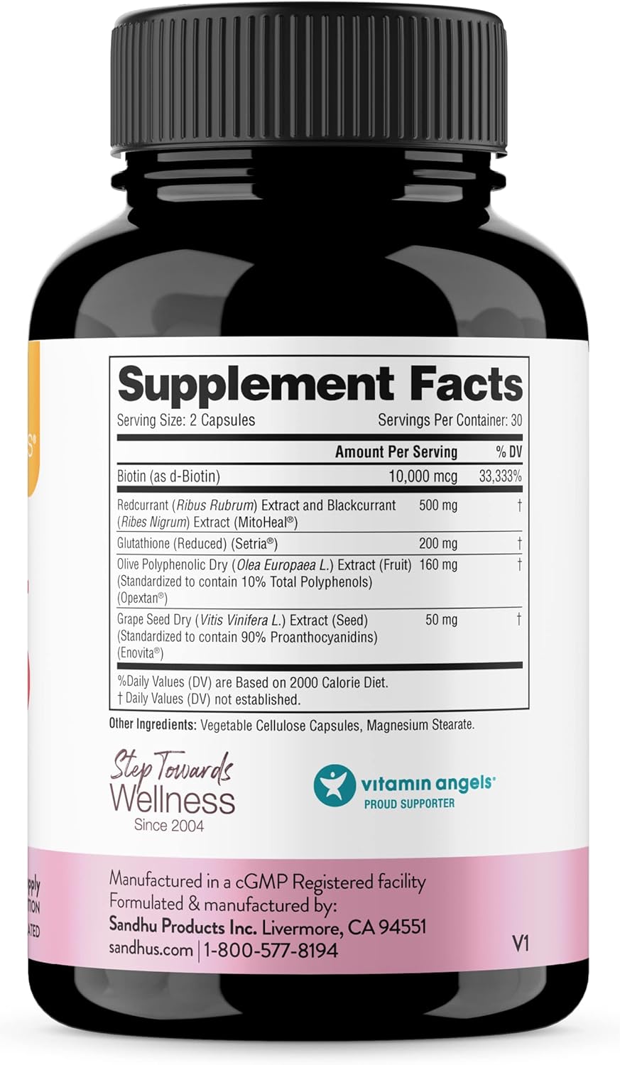 Sandhu's Beauty5 Capsules - 60 Vegetarian Capsules for Hair, Skin, and Nail Health - Supports Collagen Synthesis - Keto and Vegan Friendly
