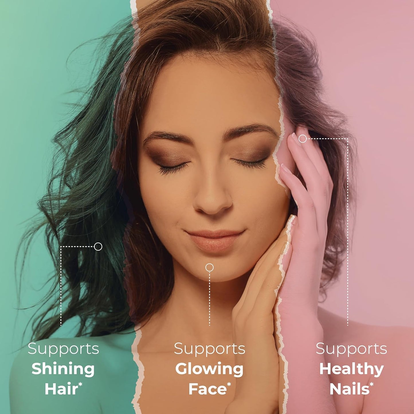 Sandhu's Beauty5 Capsules - 60 Vegetarian Capsules for Hair, Skin, and Nail Health - Supports Collagen Synthesis - Keto and Vegan Friendly