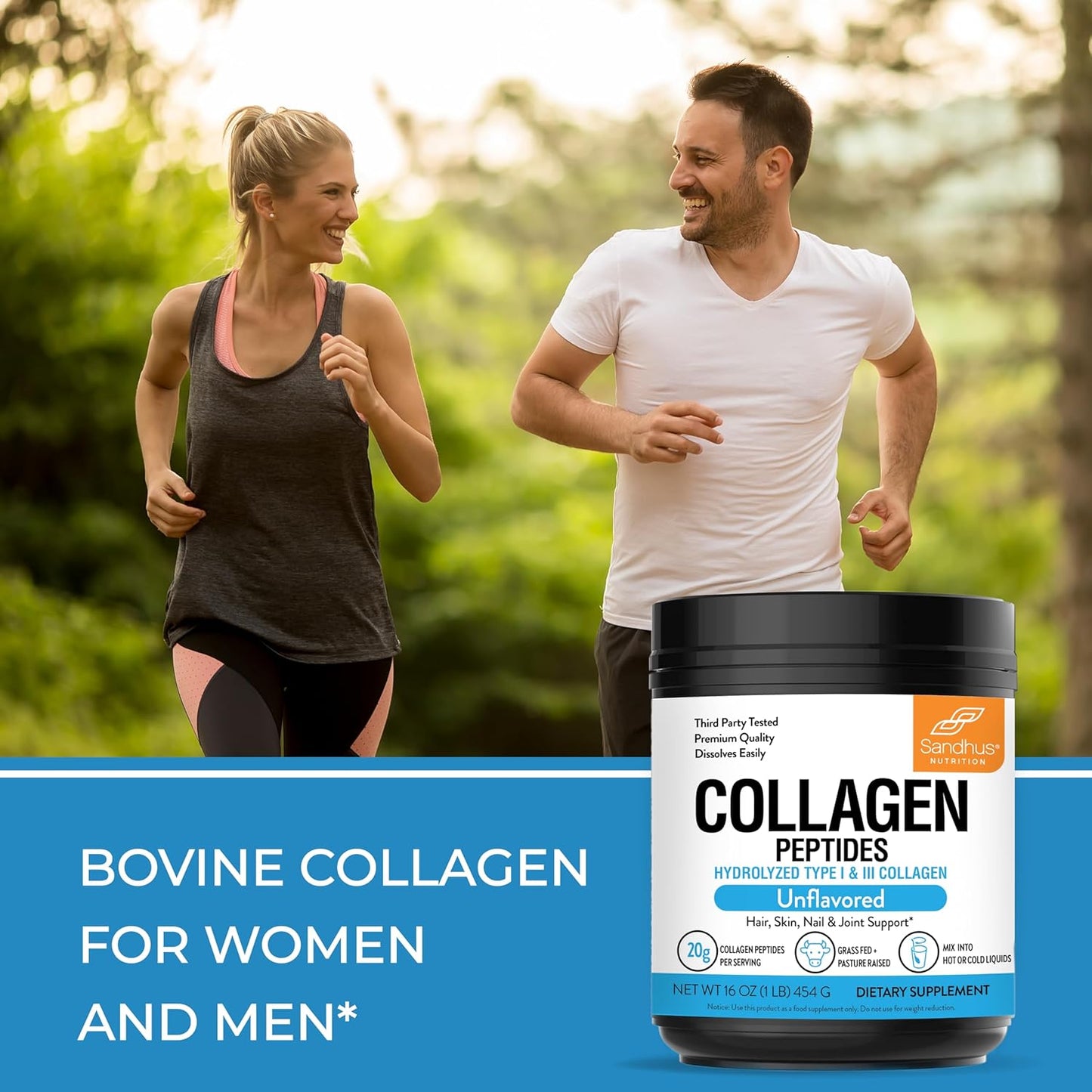 Sandhu's L-Glutamine & Collagen Peptides Powder Bundle | 100 Servings, 500g, Supports Muscle & Gut Health, Youthful Skin & Joints