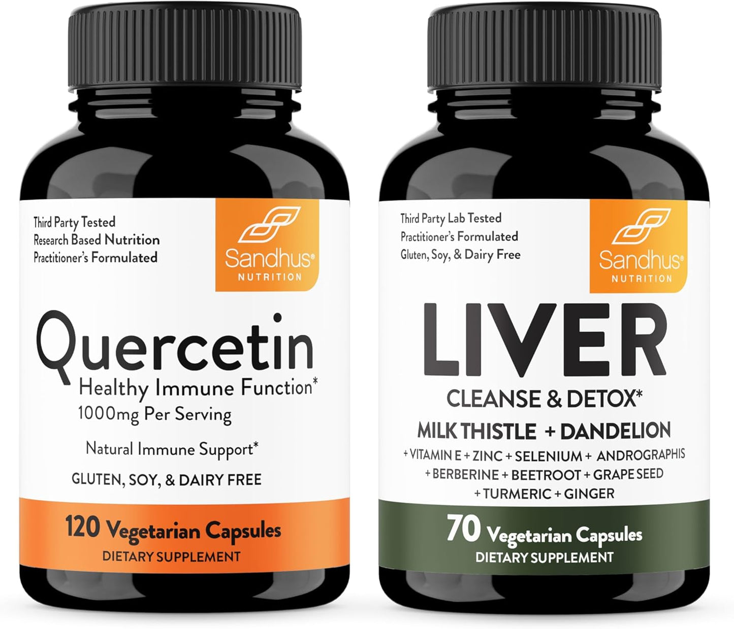 Sandhu's Quercetin 1000mg Capsules for Liver Cleanse & Detoxification | Immune & Liver Health Support | Non-GMO Formula