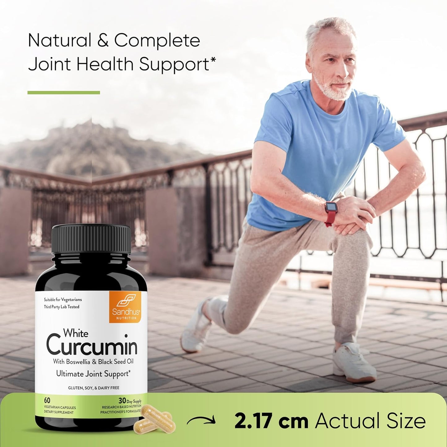 Sandhu's White Curcumin Capsules with Boswellia and Black Seed Oil - 60 Count