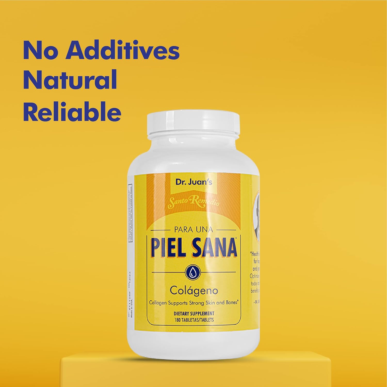 Santo Remedio Collagen Tablets with Vitamin C Peptides for Skin and Bone Health, Non-GMO, Gluten Free - 120 Tablets