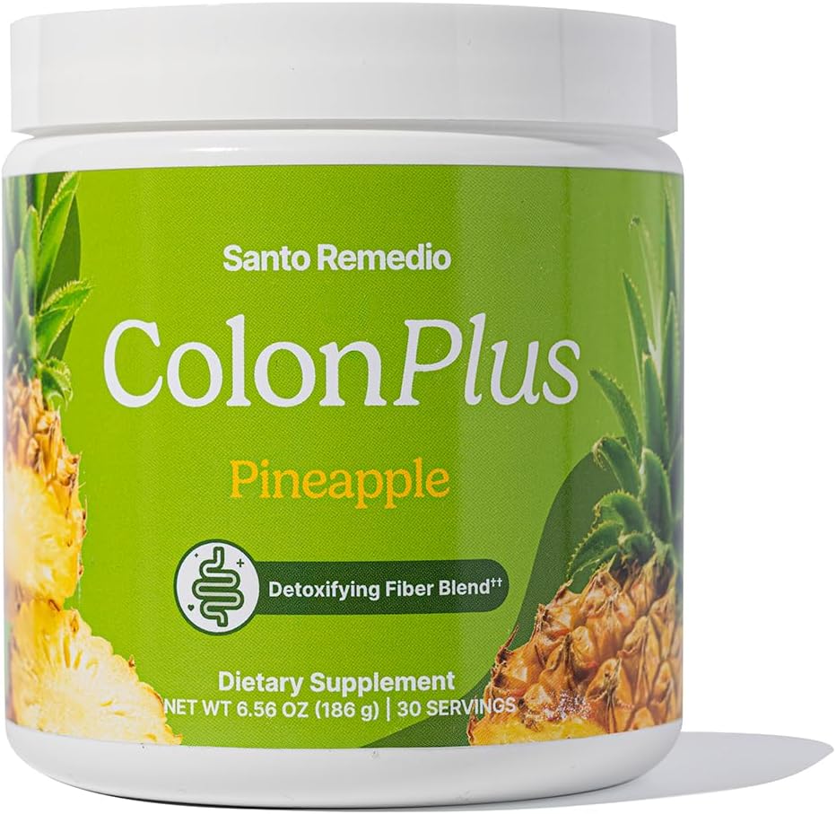 Santo Remedio Pineapple Flavor Digestion Plus and Colon Plus Supplement - 2-in-1 Digestive Health Support