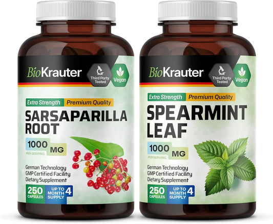 Sarsaparilla and Spearmint Herbal Capsules Combo - 500 Capsules