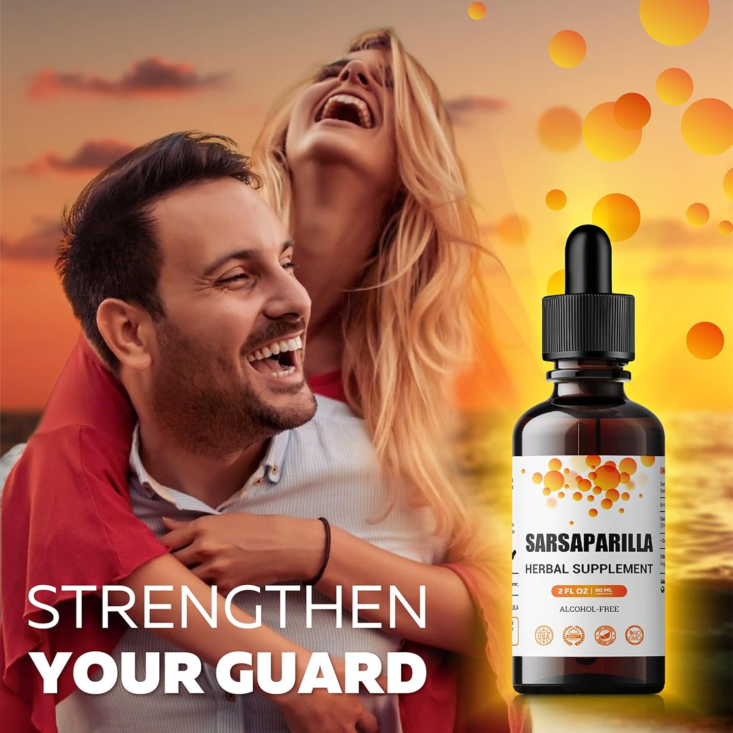 Sarsaparilla Root Tincture - Herbal Detox & Immune Support Supplement - 2 Fl Oz - Alcohol-Free - Non-GMO - Promotes Healthy Skin, Hormone Balance, Digestion