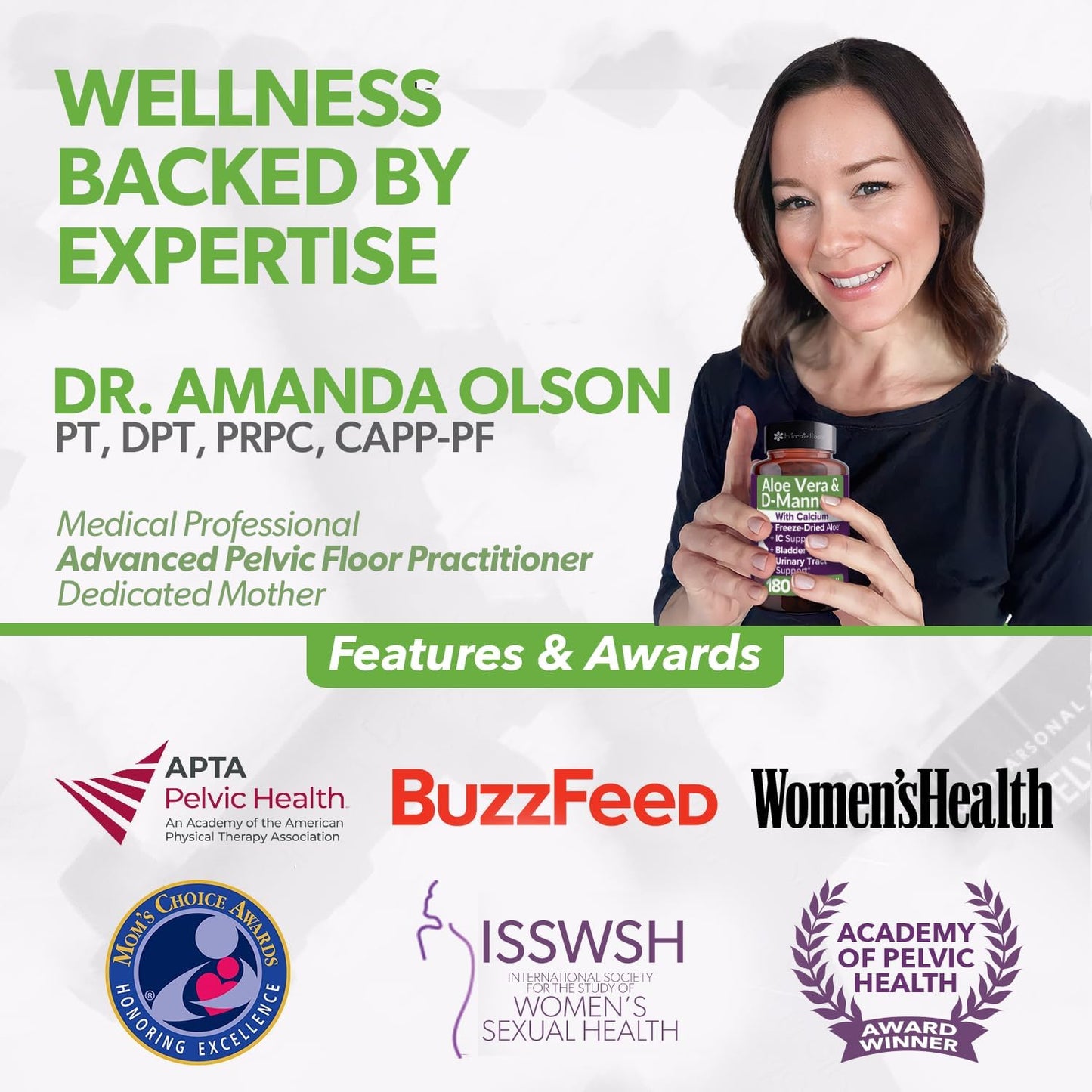 Save 10% on Intimate Rose Aloe Vera Capsules (180 Count) and Pelvic Wand for Pelvic Muscle Pain Relief