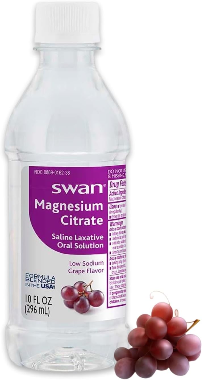 Save with Deal Dave: Swan Magnesium Citrate Oral Solution, Grape Flavor - 10 oz
