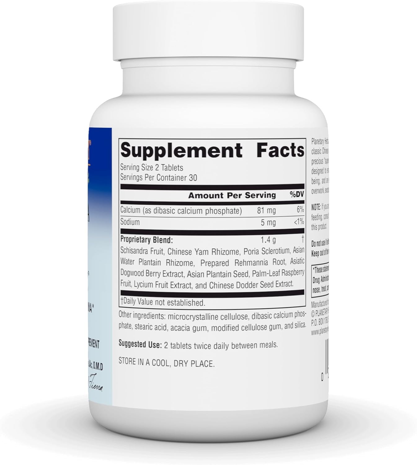 Schisandra Adrenal Complex 710mg Tablets with Yam Rhizome & Poria Sclerotium - 60 Count