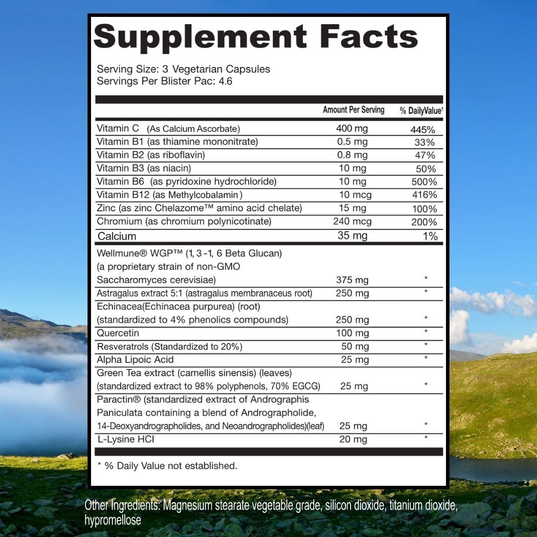 Scimera Bioscience ScimeraMD® Scimune Immune Support Vitamin Supplement - Zinc, Quercetin, Vitamin C, Echinacea, Wellmune® - 14 CT