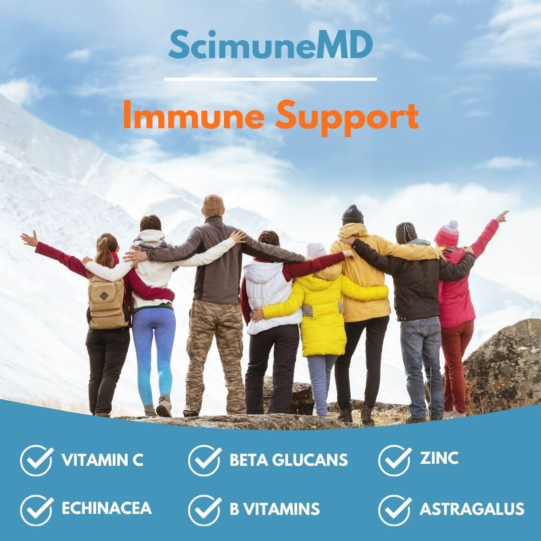 Scimera Bioscience ScimeraMD® Scimune Immune Support Vitamin Supplement - Zinc, Quercetin, Vitamin C, Echinacea, Wellmune® - 14 CT