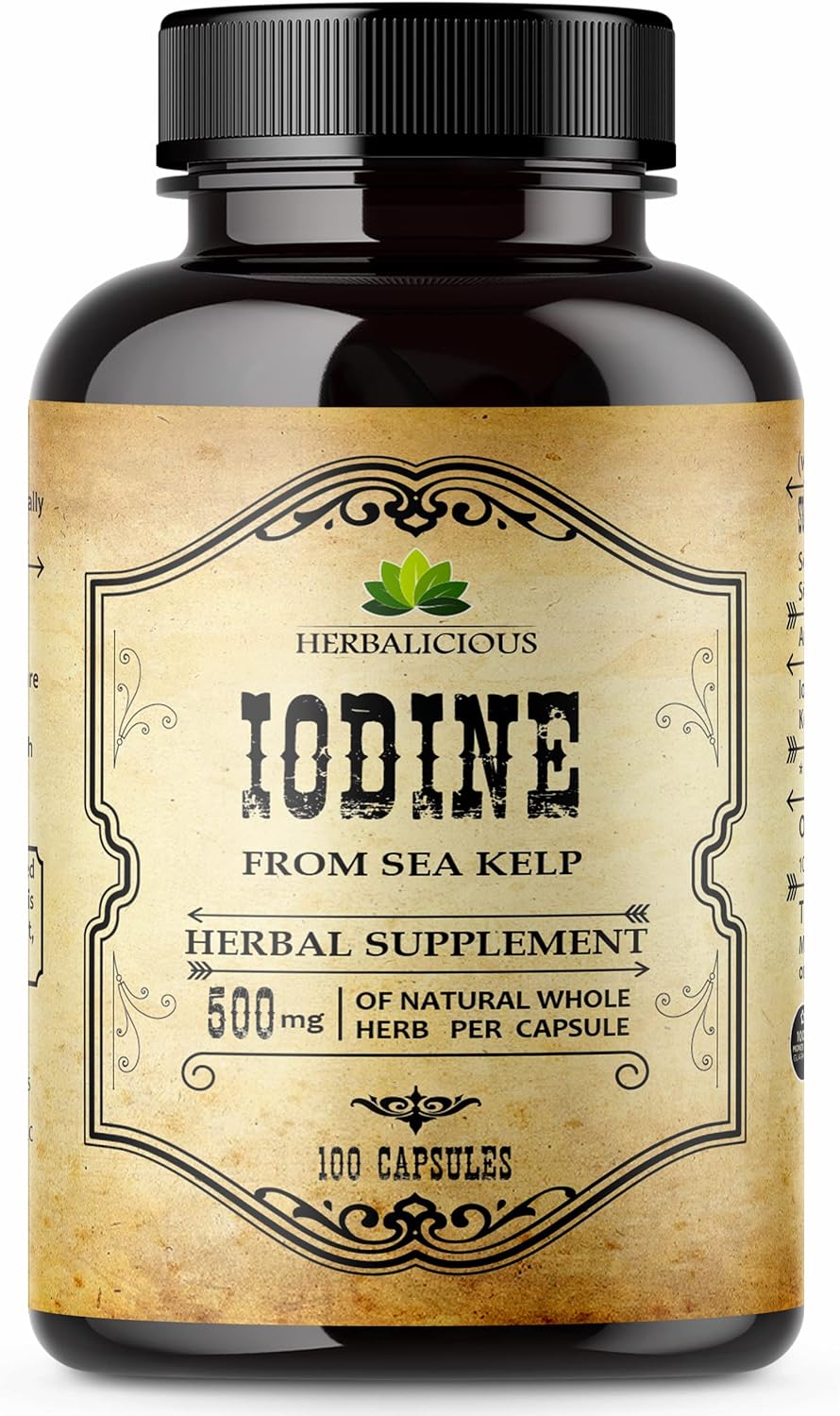 Sea Kelp Capsules - Natural Iodine Extract for Thyroid and Bone Health - Supports Energy Levels - Gluten Free