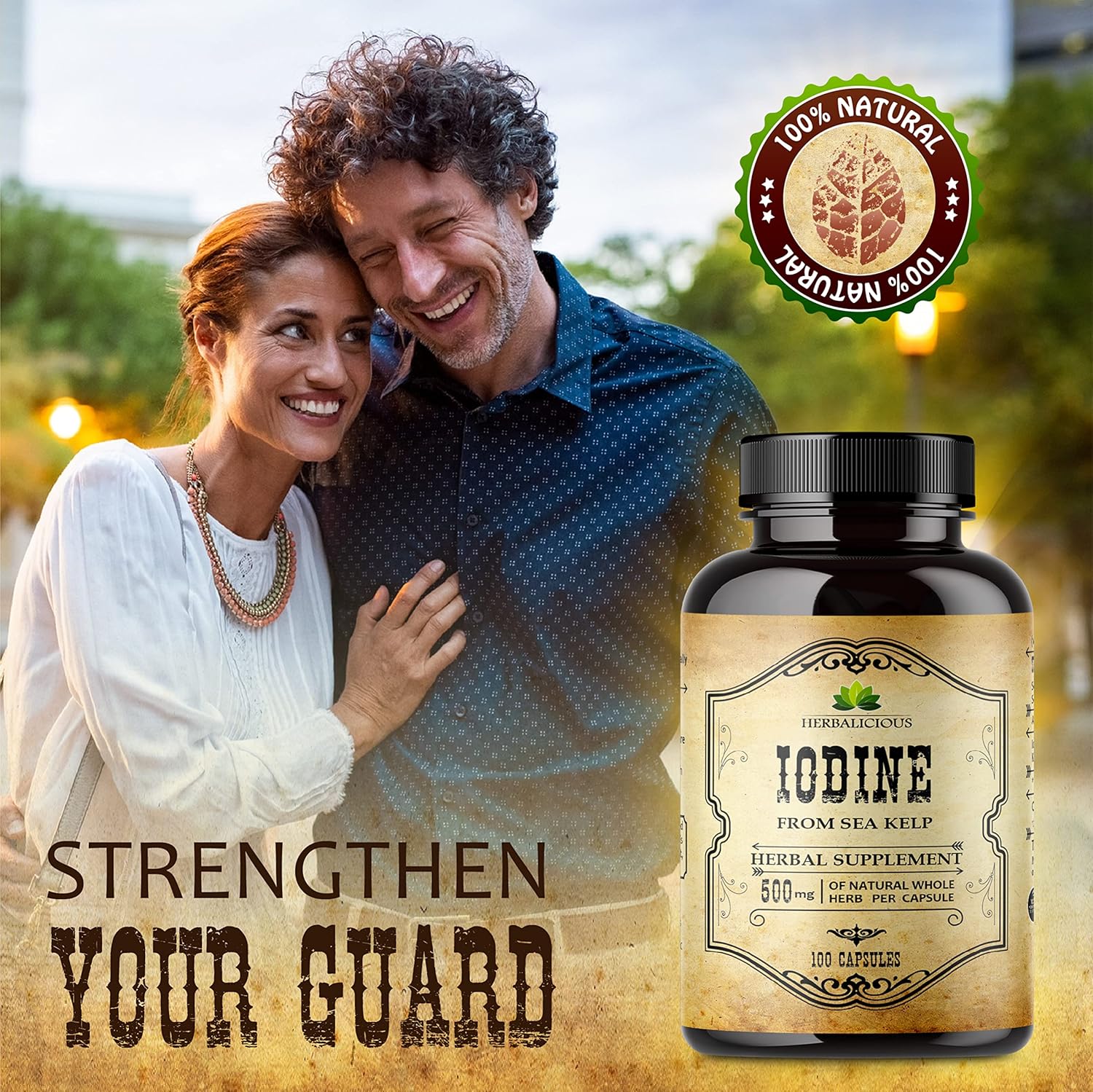 Sea Kelp Capsules - Natural Iodine Extract for Thyroid and Bone Health - Supports Energy Levels - Gluten Free