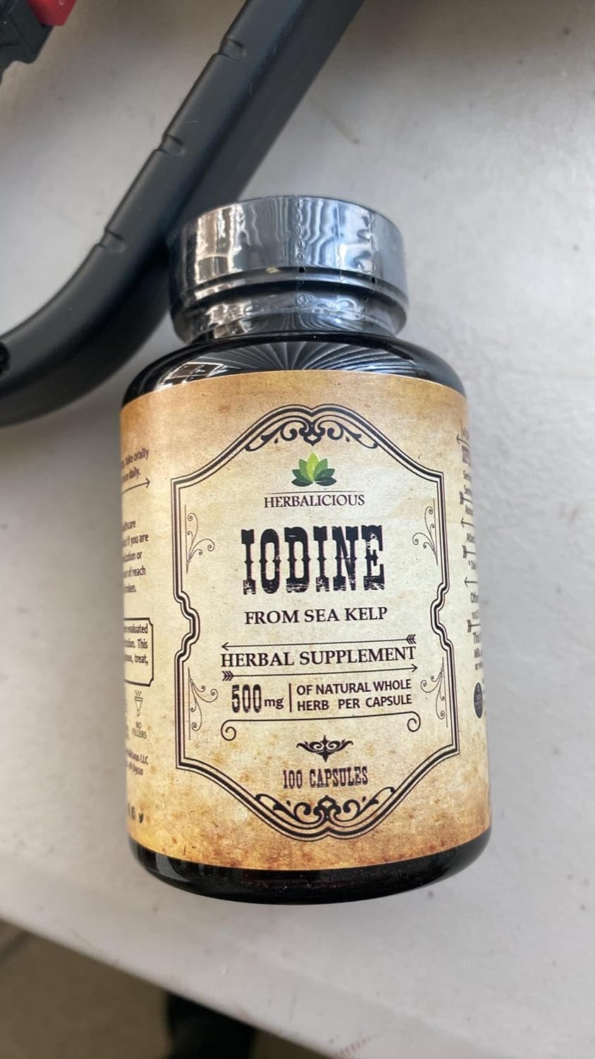 Sea Kelp Capsules - Natural Iodine Extract for Thyroid and Bone Health - Supports Energy Levels - Gluten Free