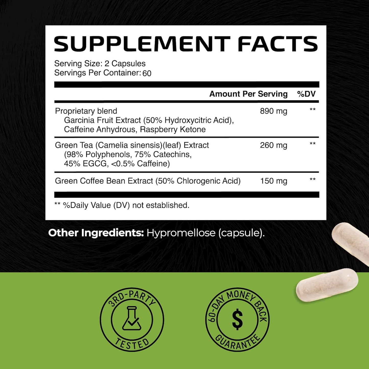 Sea Moss and Green Tea Weight Loss Pills with Bladderwrack, Burdock Root, and Green Coffee - Metabolism Booster, Thyroid Support, Appetite Suppressant, Immune Support - 90 & 120 Capsules