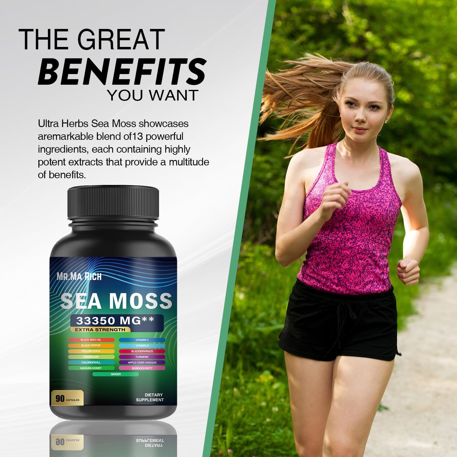 Sea Moss Capsules - 90 Count by Mr. Ma Rich
