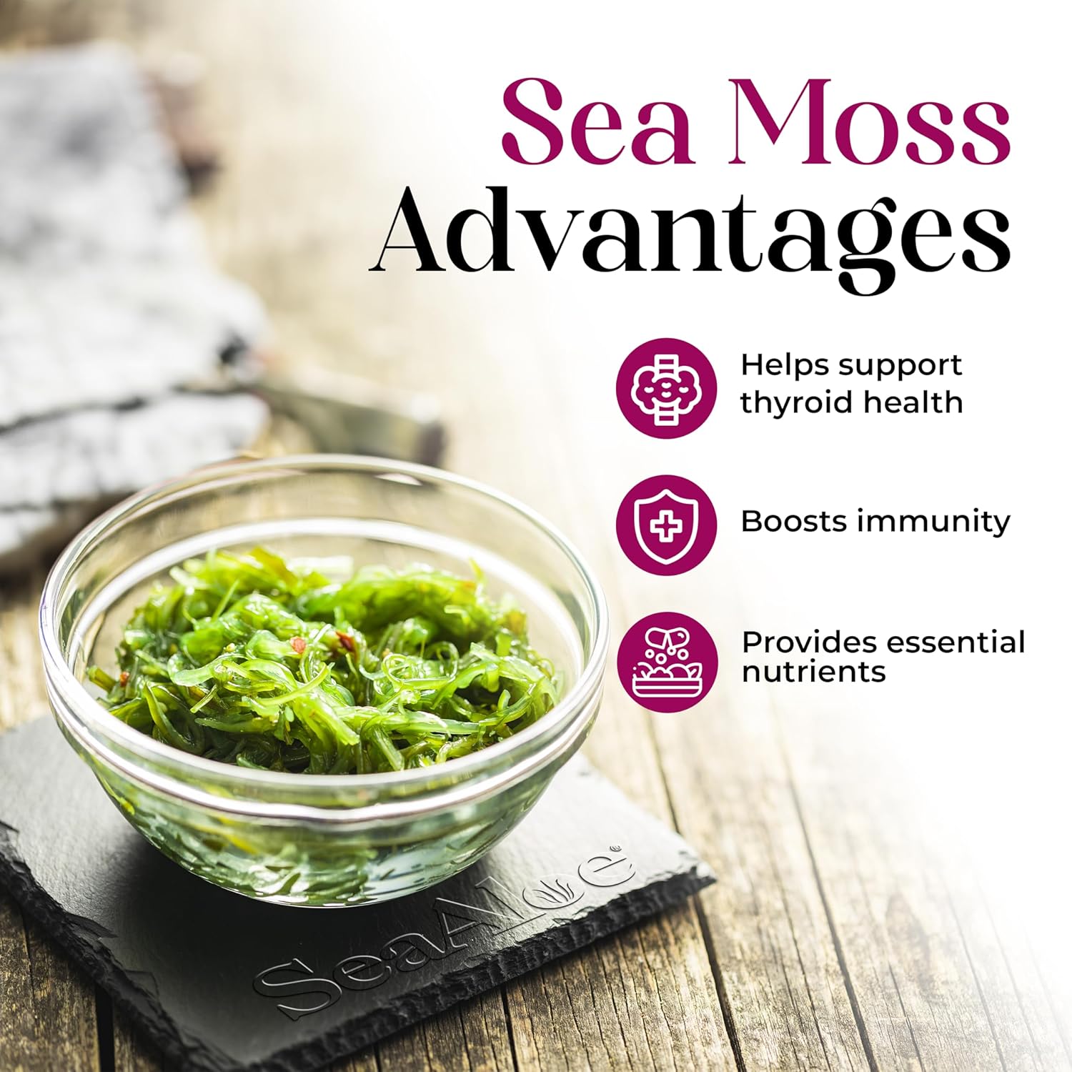 SeaAloe Liquid Whole Food Multivitamin & Mineral Supplement, 32 Oz Bottle - Aloe Vera, Sea Vegetables, Pau D’ Arco - Digestion, Immune Support, Thyroid Function - Nature’s Liquids