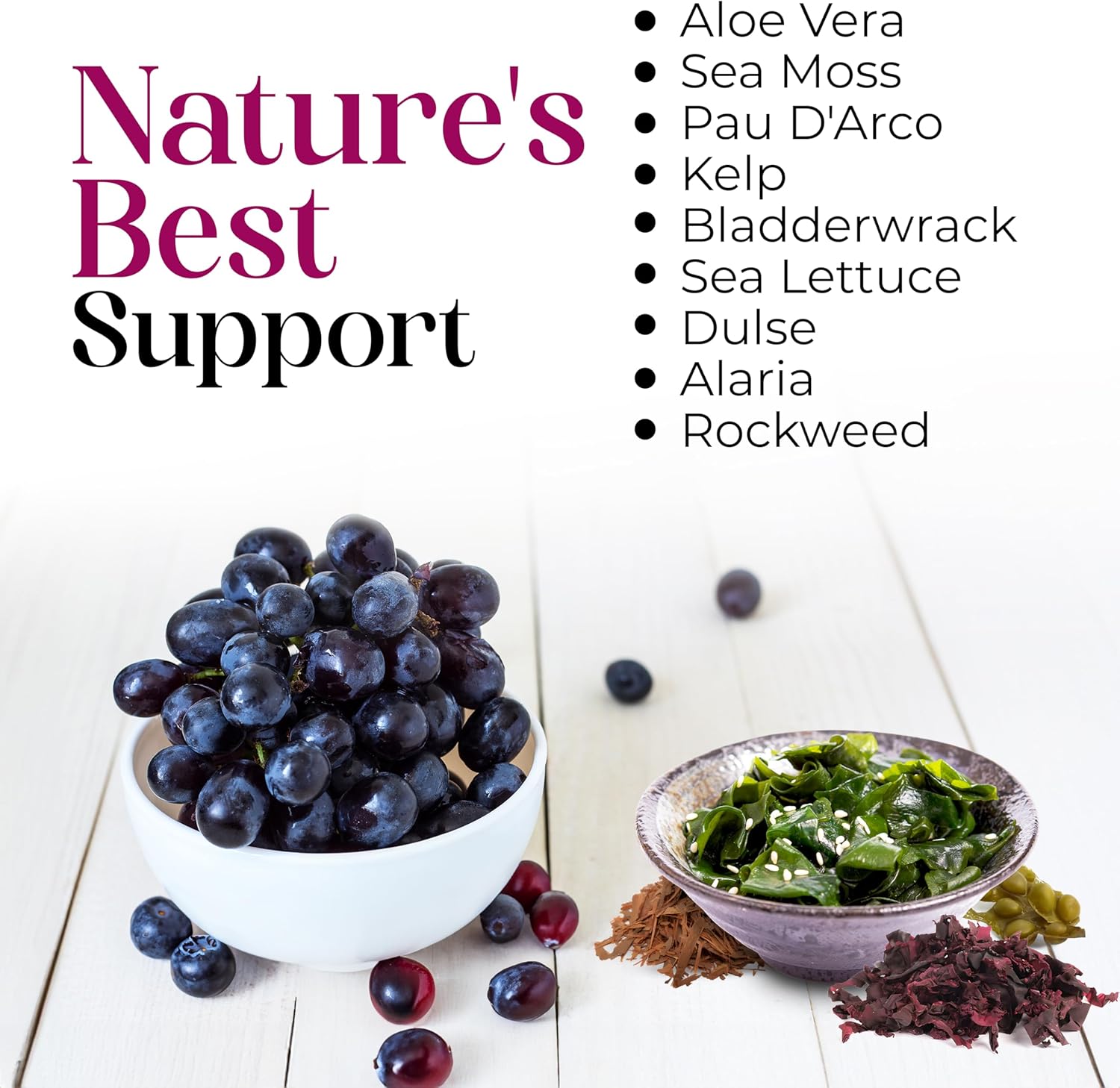 SeaAloe Liquid Whole Food Multivitamin & Mineral Supplement, 32 Oz Bottle - Aloe Vera, Sea Vegetables, Pau D’ Arco - Digestion, Immune Support, Thyroid Function - Nature’s Liquids