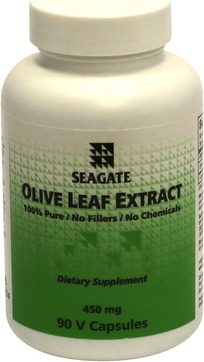 Seagate Olive Leaf Extract Capsules - 90 Count, High Quality Supplement for Immune Support