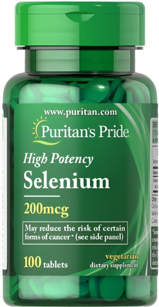 Selenium 200 mcg Tablets - Puritan's Pride, 100 Count Bottle