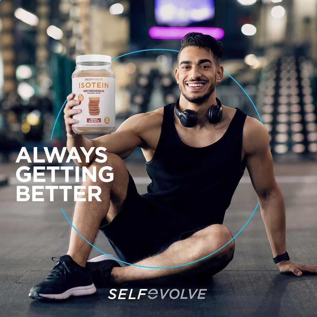 selfevolve Isotein Isolate Protein Powder - Fruity Cereal Flavor - 25g Whey Isolate Protein, 0g Sugar, 1g Fat - Post Workout Recovery Powder - 2lbs