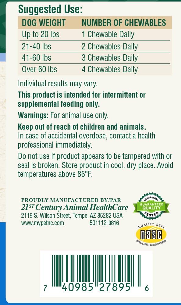 Senior Dog Multivitamin Chewables - PetNC Natural Care Formula