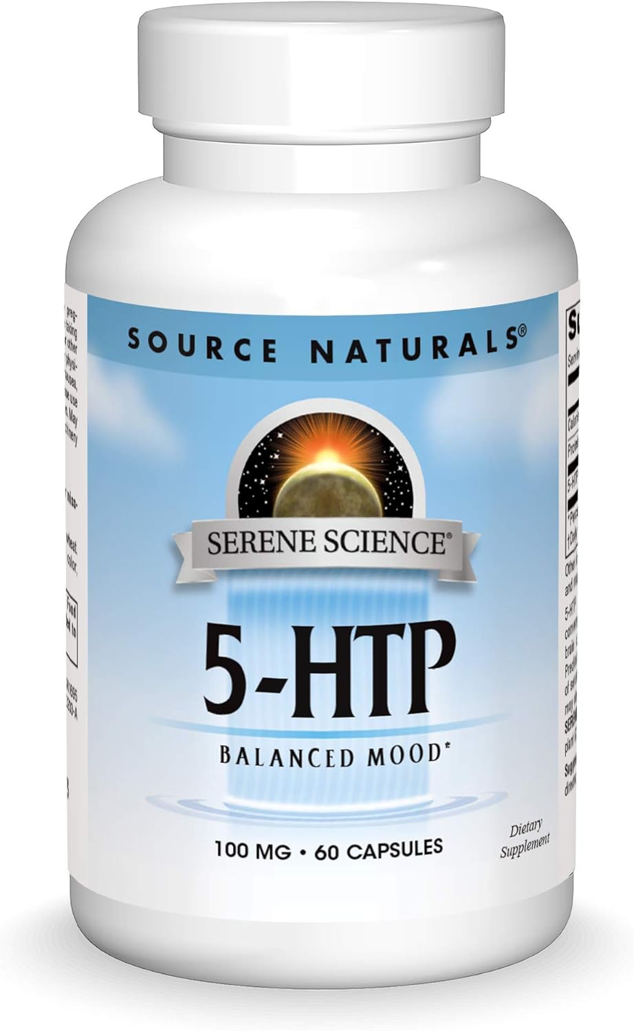 Serene Science 5-HTP 100 mg - Source Naturals - 60 Capsules for Mood Support and Relaxation