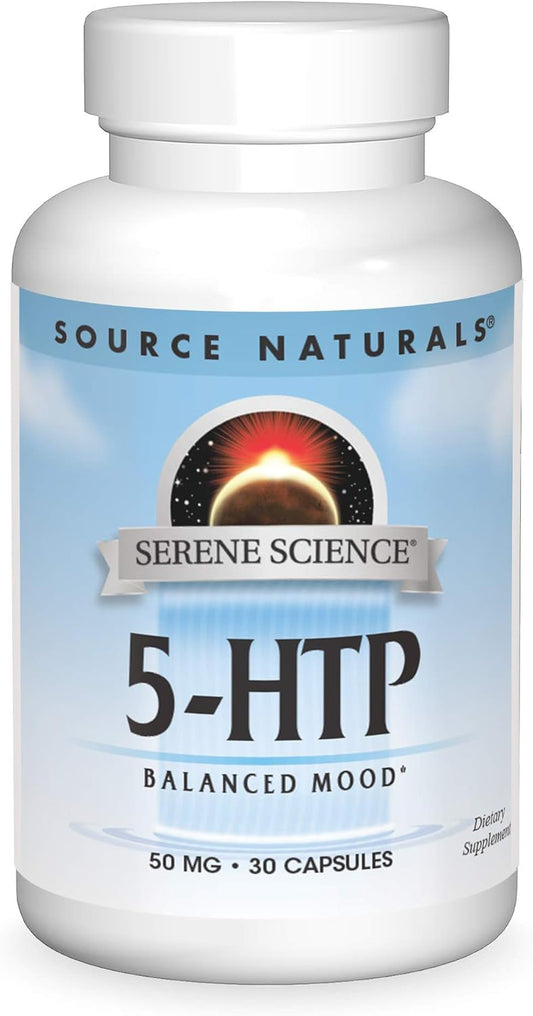 Serene Science 5-HTP Capsules - 50mg, 30 Count by Source Naturals