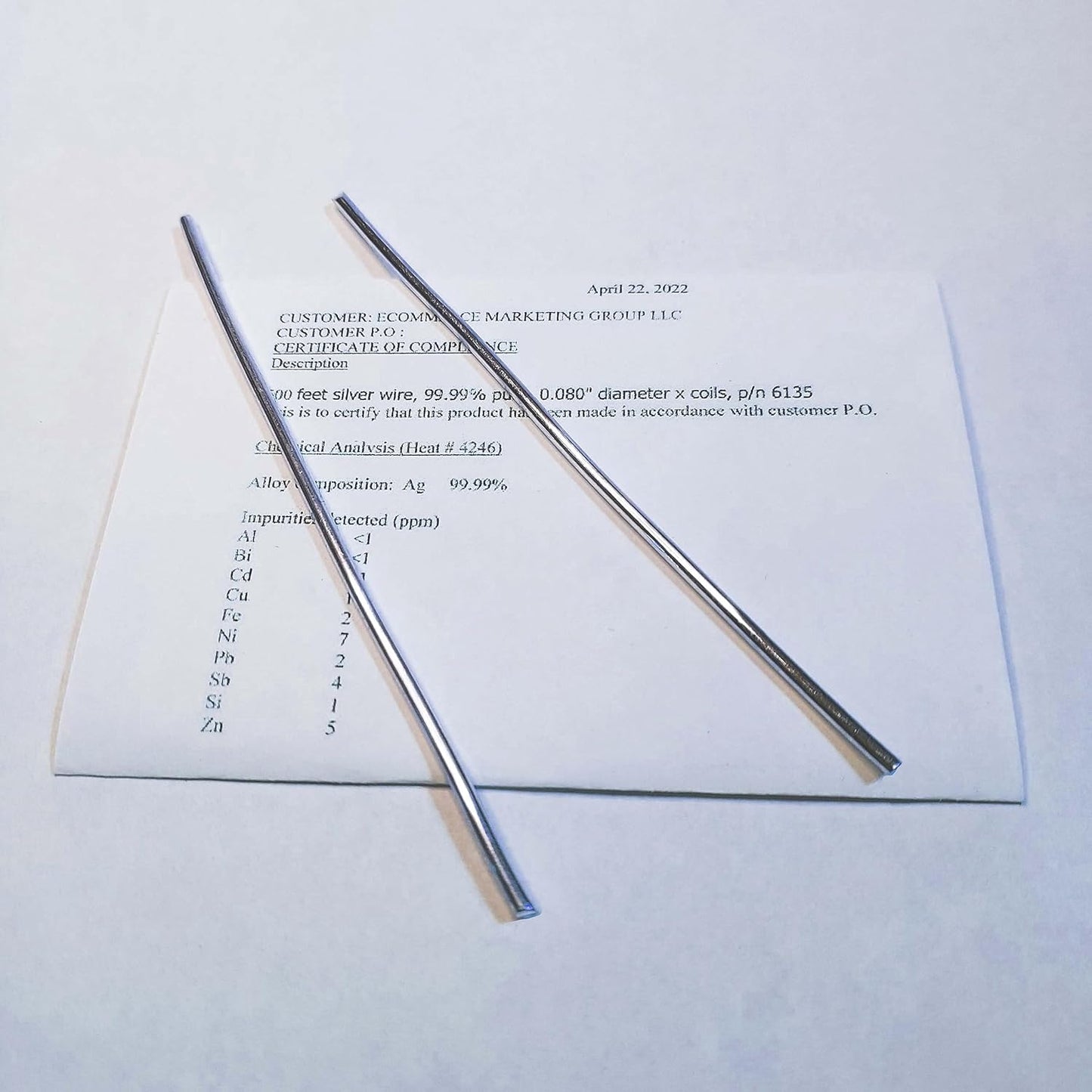 Set of (2) 4-Inch 99.99% Pure 12-Gauge Colloidal Silver Rods with Mini Generator