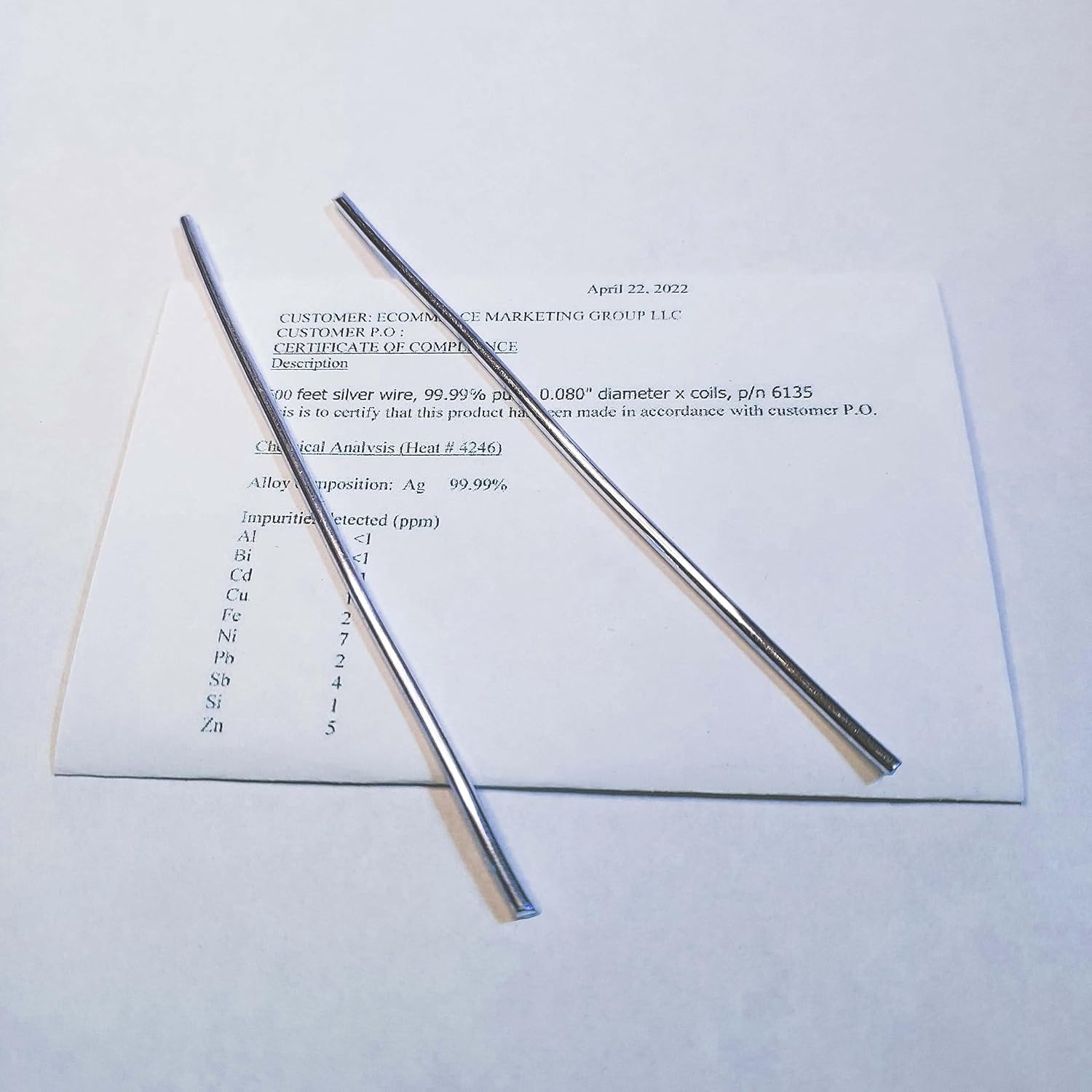 Set of (2) 4-Inch 99.99% Pure 12-Gauge Colloidal Silver Rods with Mini Generator