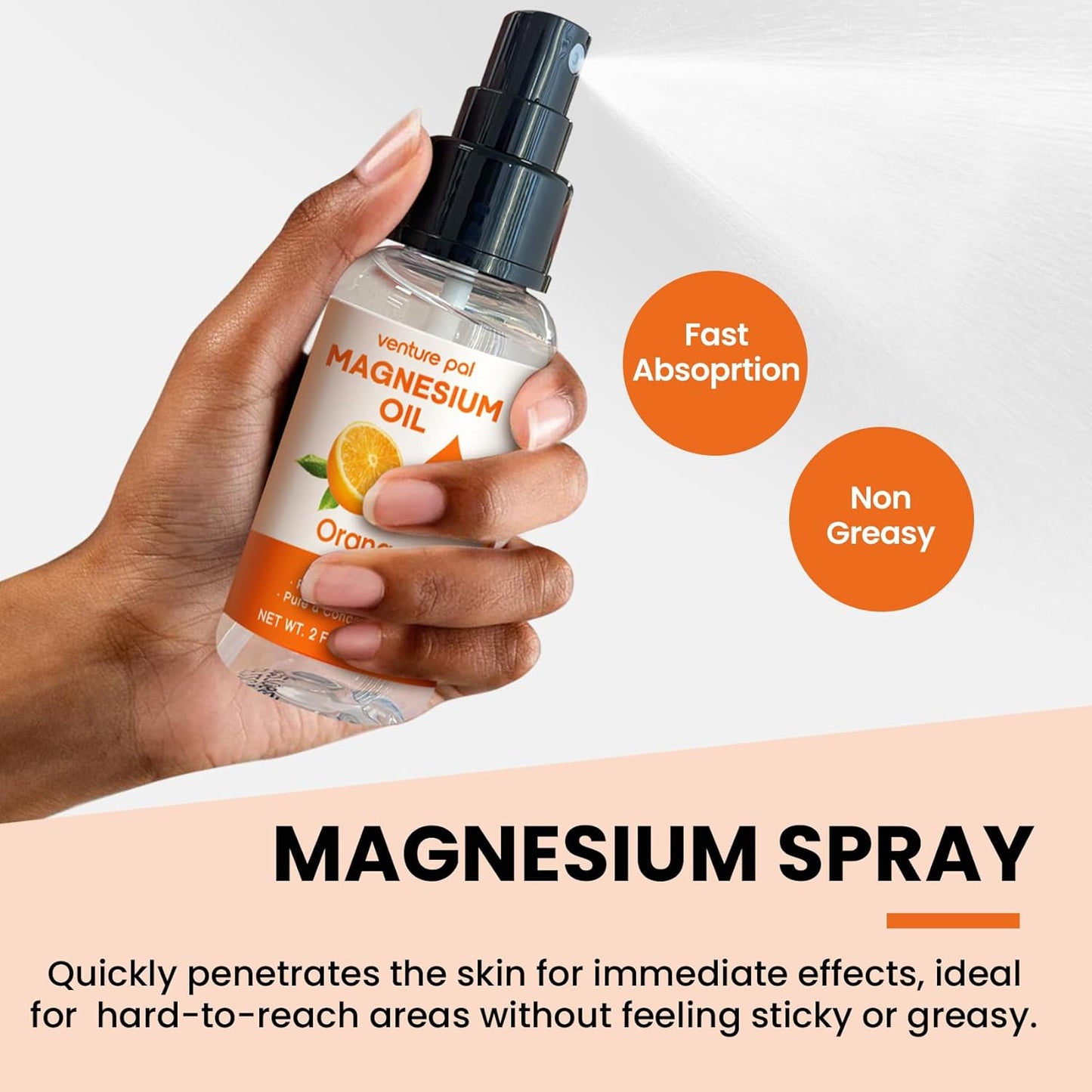 Set of 3 Venture Pal Topical Magnesium Oil Sprays for Feet - Relaxation, Sleep, Muscle Relief, Hair & Skin. Fast Absorption, Non-Greasy. Ideal Gift. - BoostGo Australia