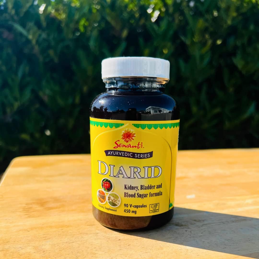 Sewanti Ayurvedic Diarid Capsules - 90 V Capsules with 5:1 Extract of Curcuma Longa, Salacia, Tree Turmeric, Indian Kino Tree