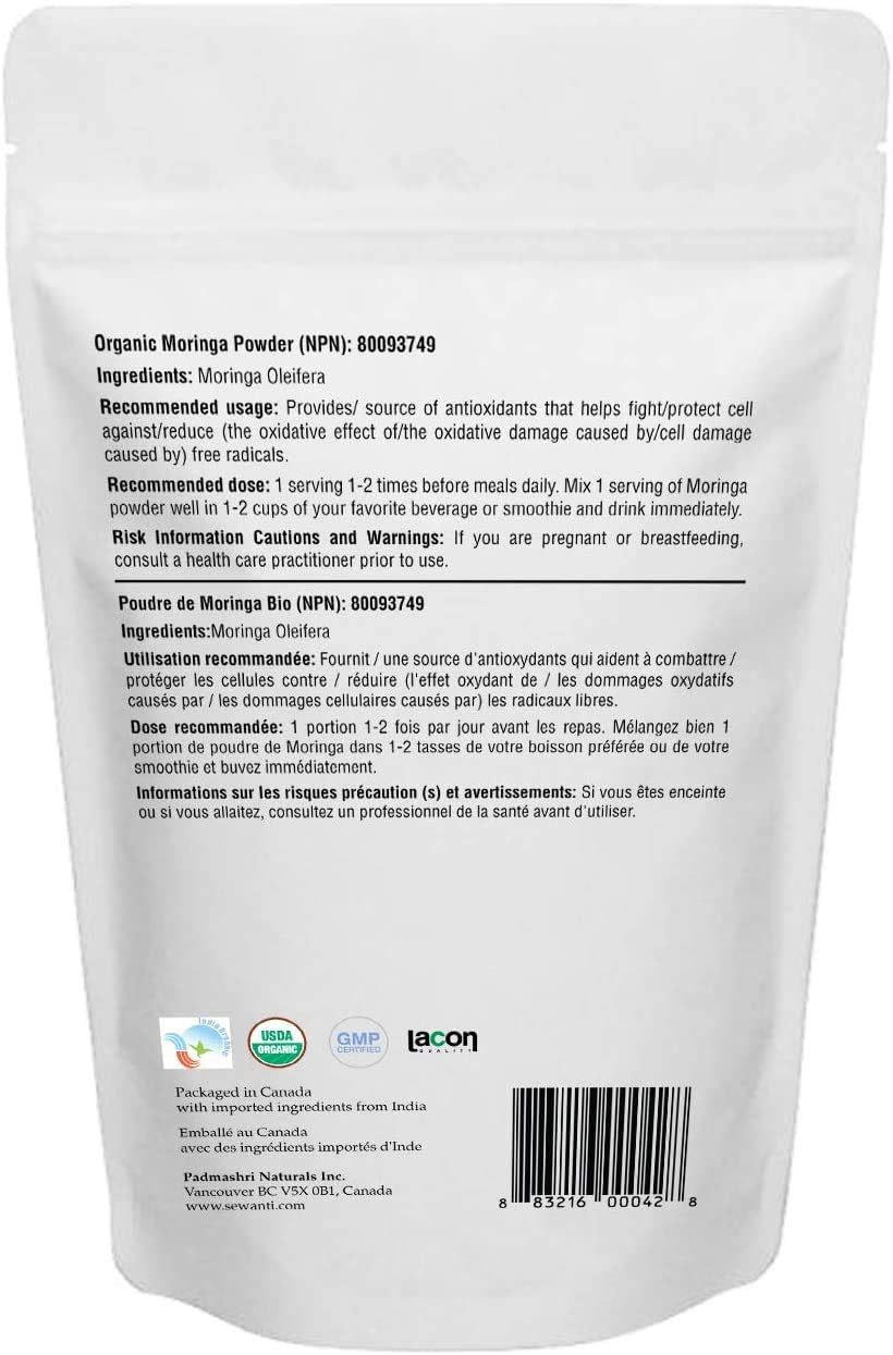 Sewanti Organic Moringa Powder 200g - Rich in Essential Nutrients and Antioxidants for Health Support