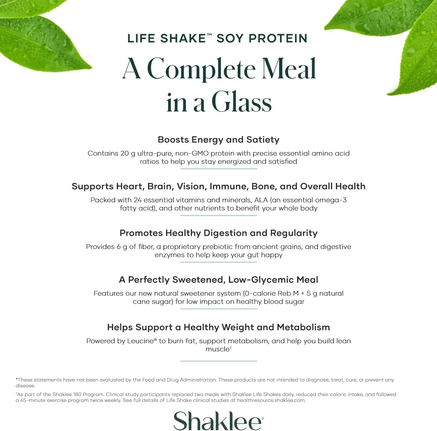 Shaklee Life Shake™ Soy Protein Rich Chocolate - Complete Meal Replacement with 20g Protein, 6g Fiber, 24 Vitamins & Minerals - Non-GMO - 14 Servings