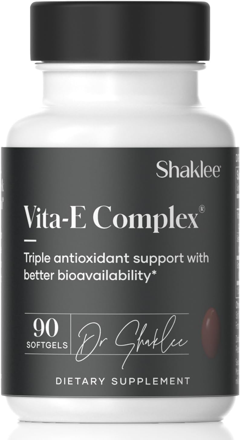 Shaklee Vita-E® 400 IU Tablets with Selenium and Grape Seed Extract - Heart, Brain, and Prostate Health Support - 90 Softgels