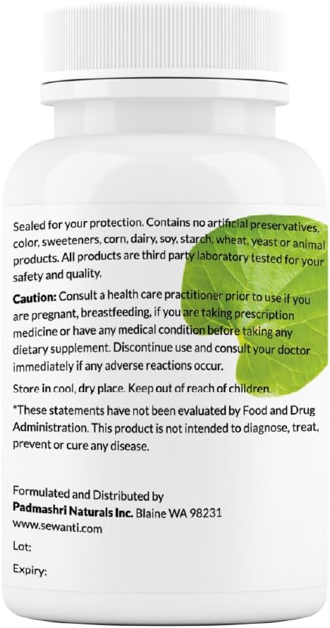 Shatavari Capsules for Female Hormonal Balance, Reproductive Health, and Lactation - 60 Vegan Capsules, 500mg