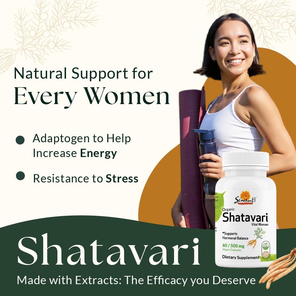 Shatavari Capsules for Female Hormonal Balance, Reproductive Health, and Lactation - 60 Vegan Capsules, 500mg