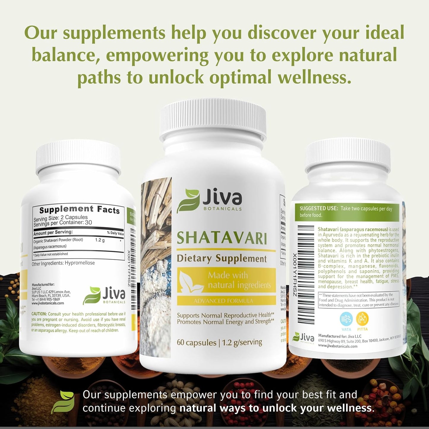 Shatavari Root Powder Extract Capsules - 1200mg - Hormonal Balance Support for Women - Asparagus Racemosus Herb - 60 Caps