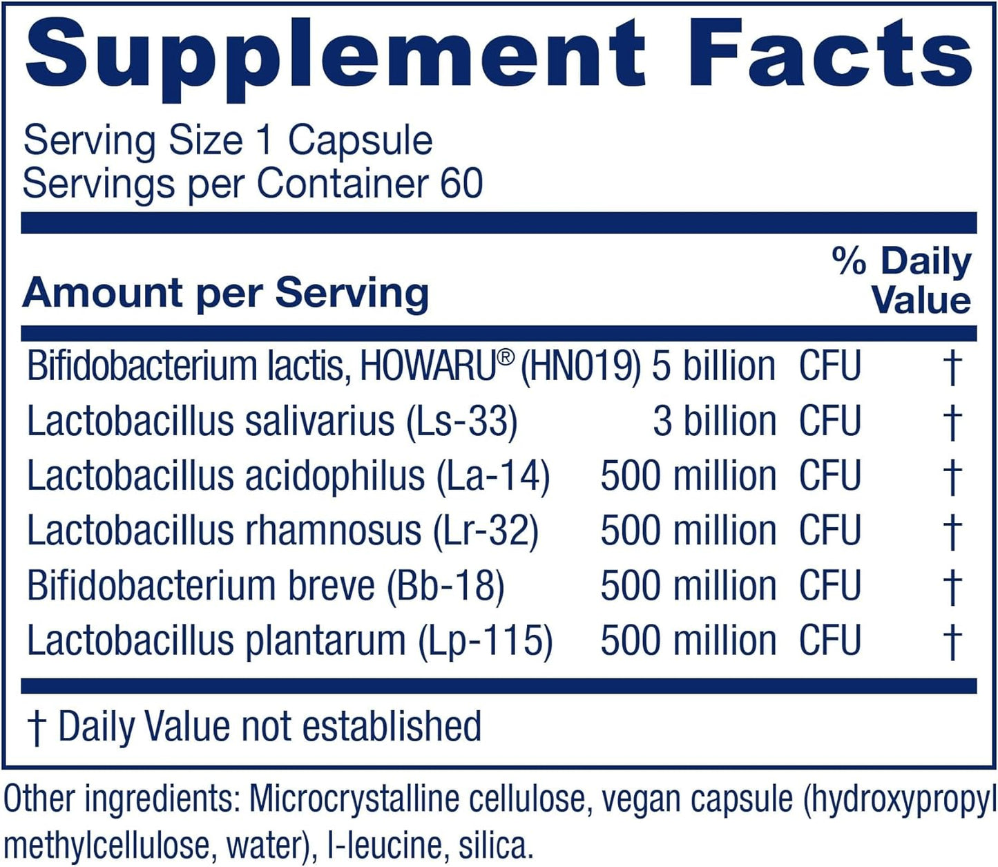 Shelf Stable Probiotic Supplement for Men and Women - Vitanica Flora Symmetry, 60 Capsules, Vegan, Non-GMO, Dr Formulated