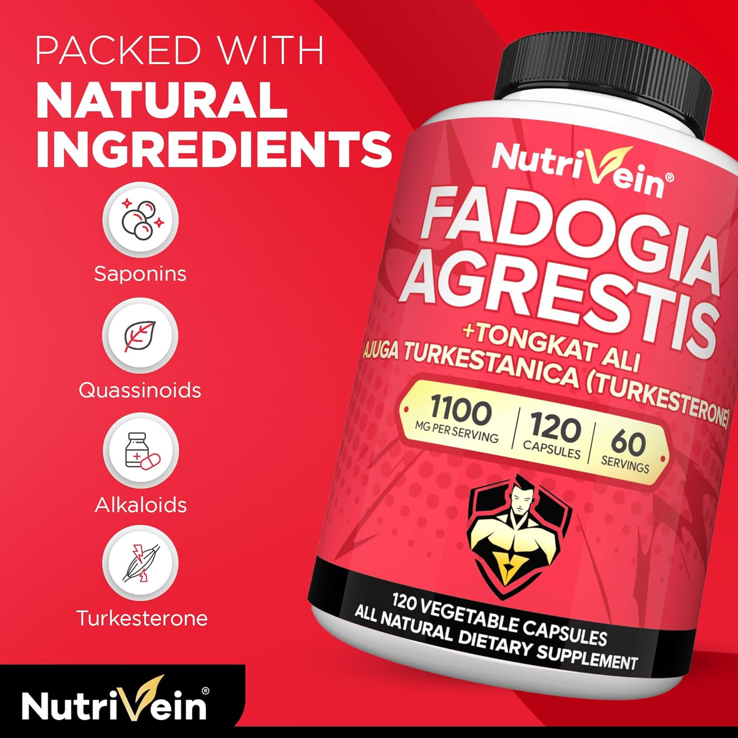 Shilajit & Fadogia Agrestis Supplement Bundle for Performance, Endurance, & Vitality - Nutrivein Premium Capsules for Women and Men