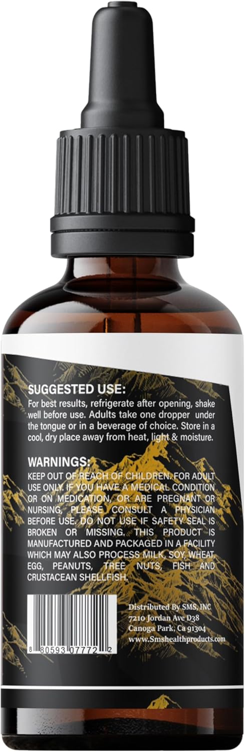 Shilajit Pure Himalayan Drops with 40% Fulvic Acid, High Trace Minerals, No Fillers, Made in USA | Herbal Vegan Supplement