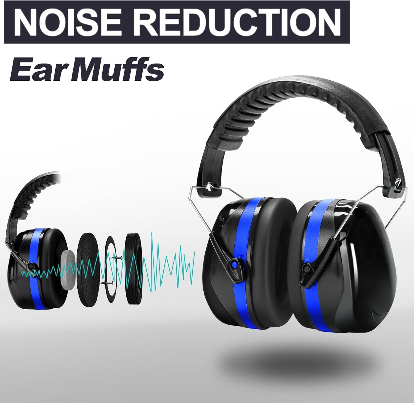Shooting Range Ear Protection Kit with Earmuffs, Safety Glasses, Earplugs, and Case