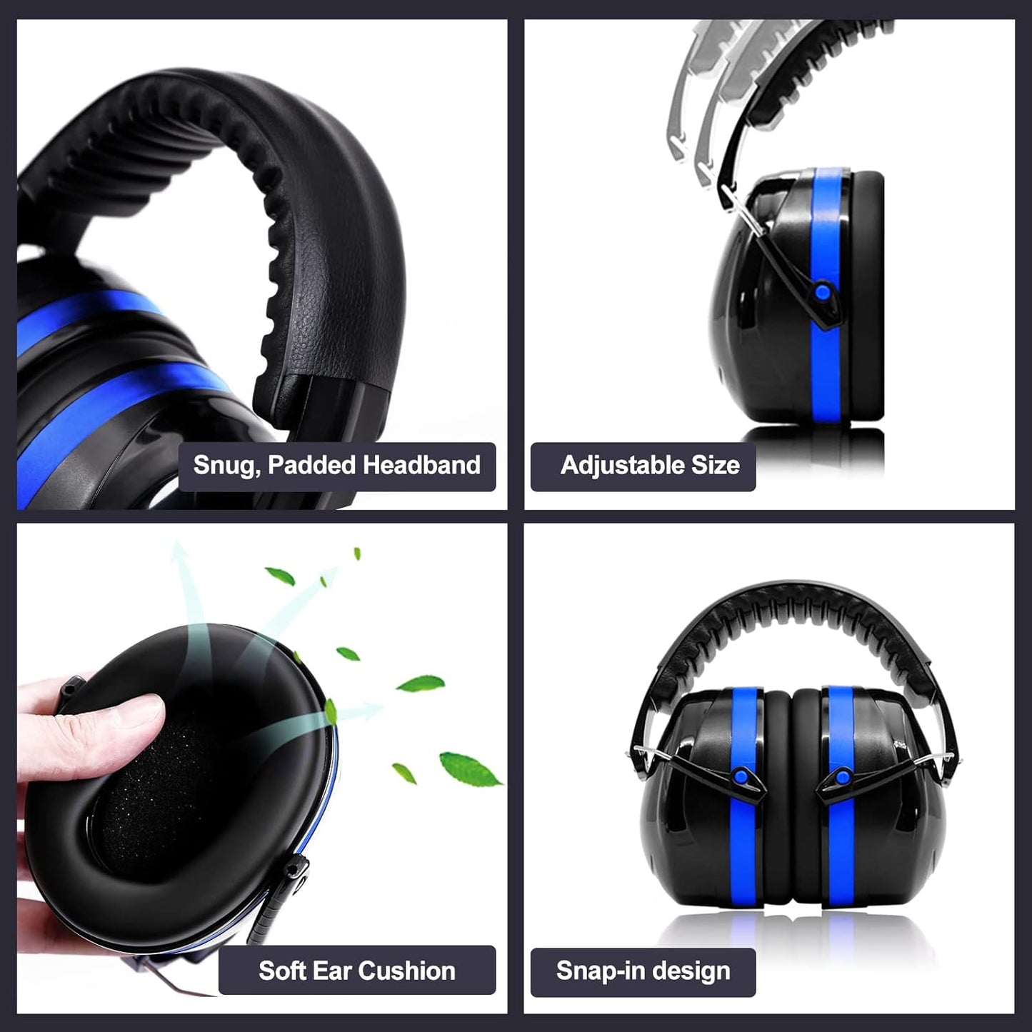 Shooting Range Ear Protection Kit with Earmuffs, Safety Glasses, Earplugs, and Case