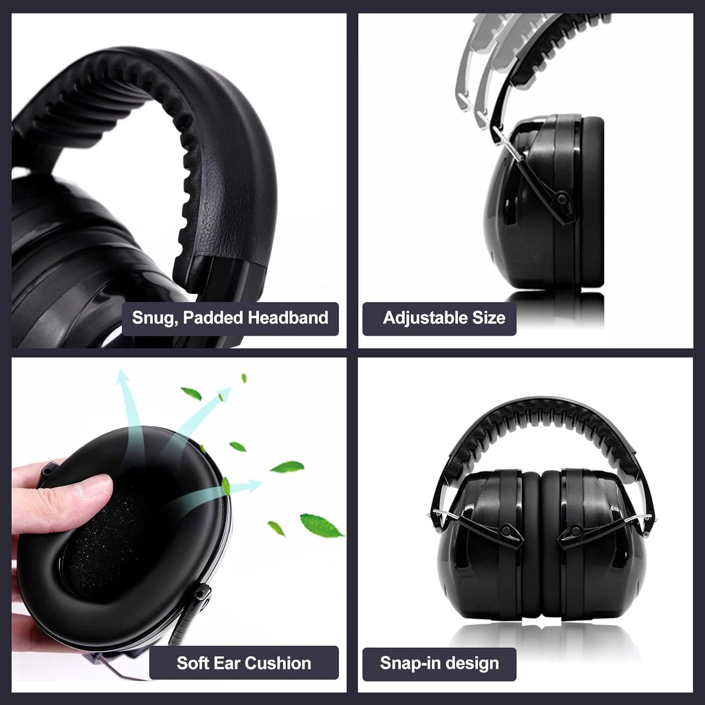 Shooting Range Ear Protection Set with Earmuffs, Safety Glasses, Earplugs, and Storage Case