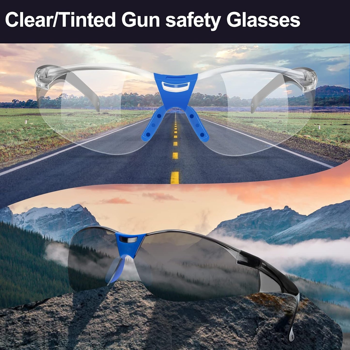 Shooting Range Ear Protection Set with Earmuffs, Safety Glasses, Earplugs, and Storage Case