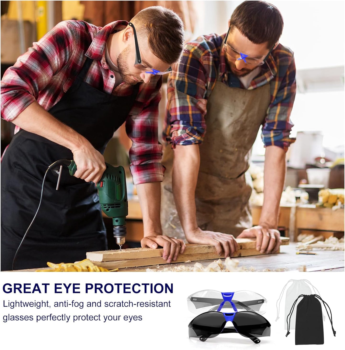 Shooting Range Ear Protection Set with Earmuffs, Safety Glasses, Earplugs, and Storage Case