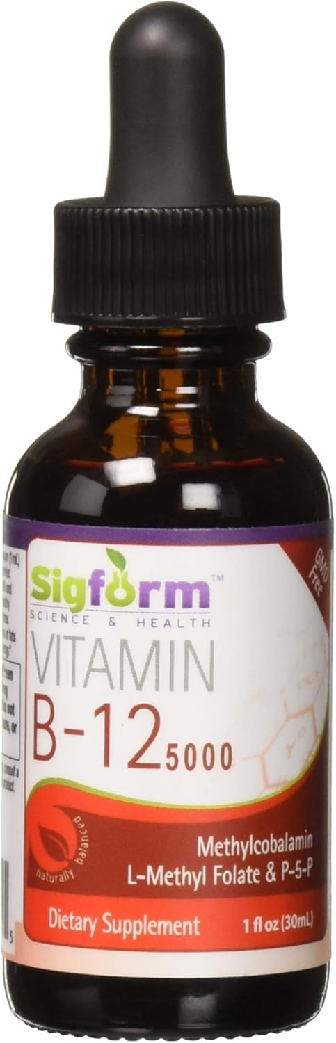 SIGFORM Vitamin B12 5000 Sublingual for Fast Absorption - 0.02 Pound