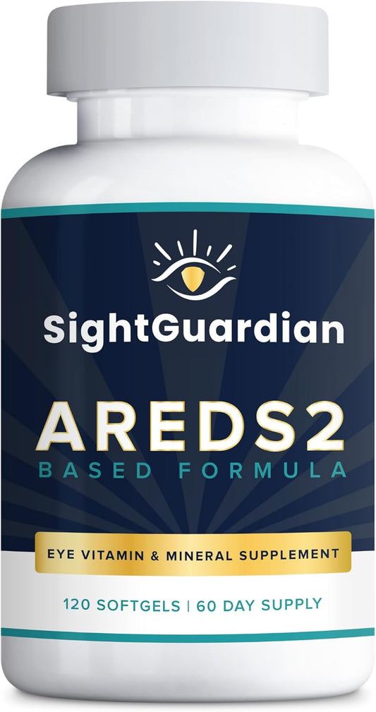 Sight Guardian AREDS2 Eye Vitamin-Mineral Supplement (120 ct.) - Eye Vision Support with Low Zinc Formula - 60 Day Supply