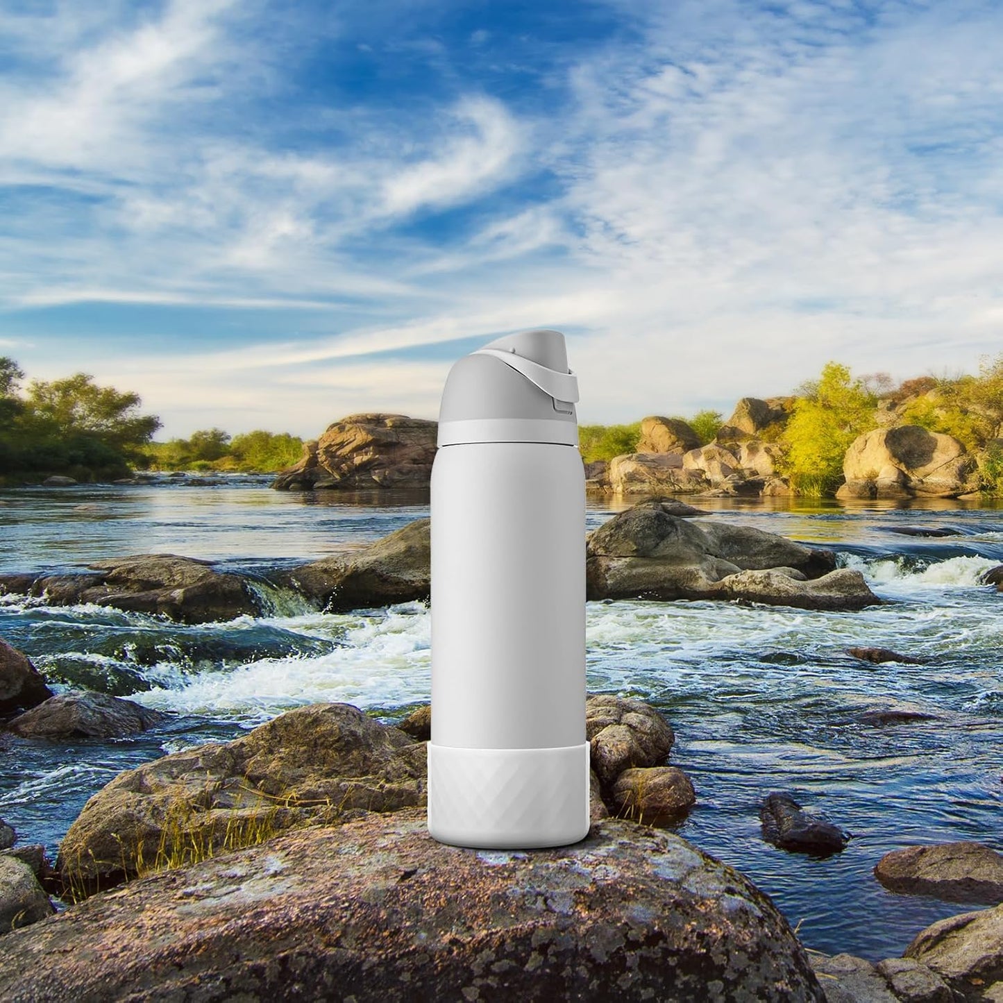 Silicone Boot for Owala Water Bottle - Anti-Slip Protective Sleeve for Stainless Steel Bottles - Fits 24oz, 32oz, 40oz - FreeSip/Twist/Flip Accessories